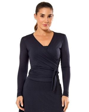 Blusa Air Microporos Transpassada Preta SND Fitness