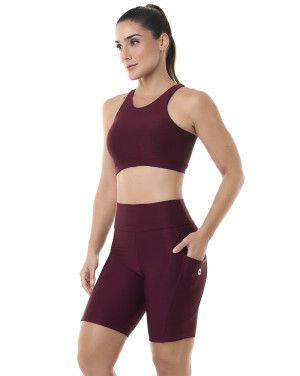 Look Trend Vinho Top + Bermuda SND Fitness