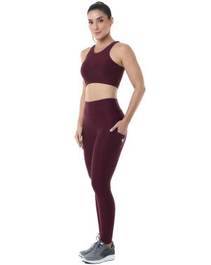 Look Trend Vinho Top + Legging SND Fitness