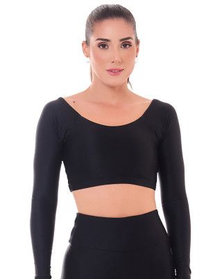 Top Cropped Trend Preto SND Sandy Fitness