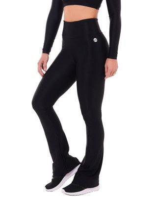 Calça Flare Trend Preto SND Sandy Fitness