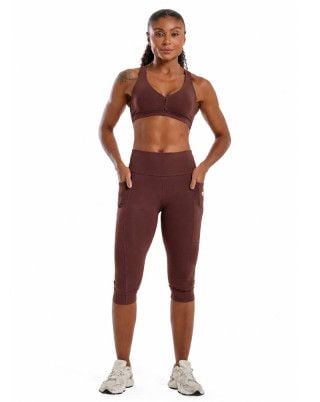 Look Power Athletic Alta Compressão UV50+ Marrom SND Fitness