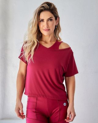 Blusa Cropped Zen Magenta Van Andretta SND