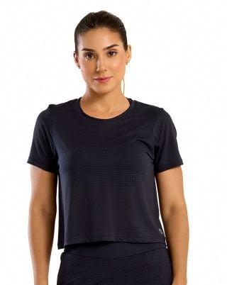Blusa Cropped BT Preto SND Fitness