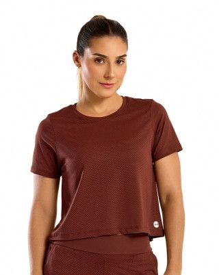 Blusa Cropped BT Marrom SND Fitness