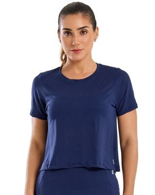 Blusa Cropped BT Marinho SND Fitness