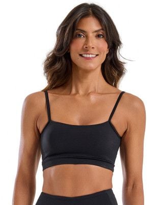 Top Balance Canelado Média Compressão e Sustentação Uv50+ Preto SND Fitness