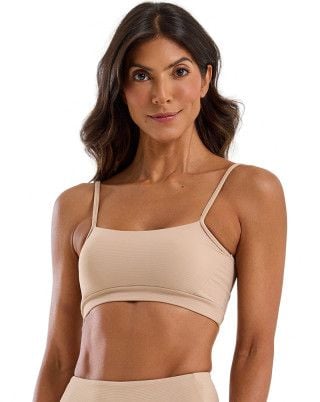 Top Balance Canelado Média Compressão e Sustentação Uv50+ Bege SND Fitness