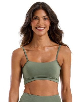 Top Balance Canelado Média Compressão e Sustentação Uv50+ Verde SND Fitness