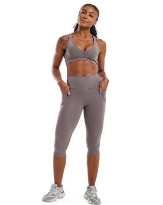 Look Power Athletic Alta Compressão UV50+ Cinza SND Fitness