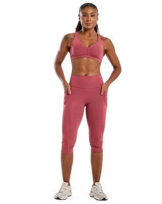 Look Power Athletic Alta Compressão UV50+ Rose Escuro SND Fitness