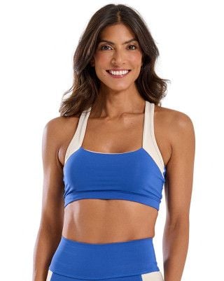Top Action Alta Sustenção e Compressão UV50+ Azul Royal SND Fitness