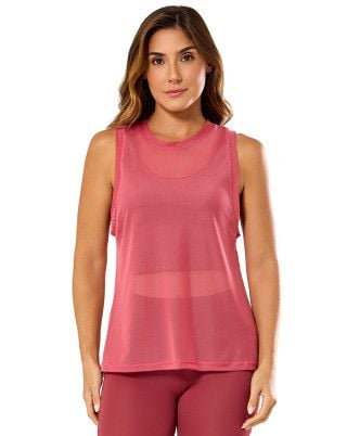 Regata Fitness Tule Flex Alongada Rosa SND Fitness