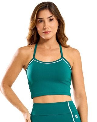 Top Fitness Dynamic Line Alta Sustentação UV50+ Verde SND Fitness