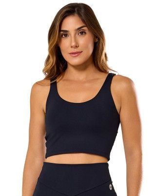 Top Elastic Touch Média Compressão UV50+ Preto SND Fitness