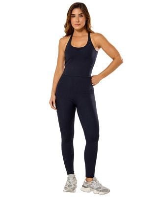Macacão Fitness Elastic Touch Média Compressão UV50+ Preto SND Fitness