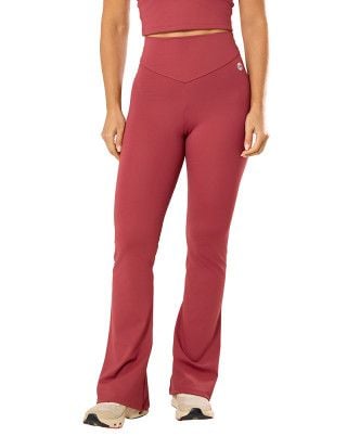 Calça Flare Elastic Touch Média Compressão UV50+ Rosa Escuro SND Fitness