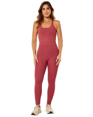 Macacão Fitness Elastic Touch Média Compressão UV50+ Rosa Escuro SND Fitness