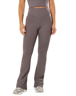 Calça Flare Elastic Touch Média Compressão UV50+ Cinza SND Fitness