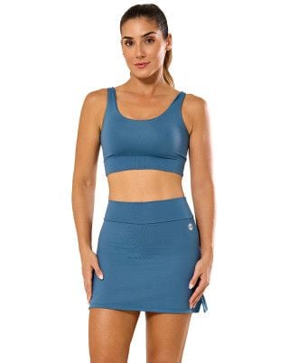 Look Slim Basic Média Compressão UV50+ Azul Petróleo SND Fitness