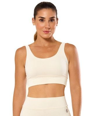 Top Slim Média Sustenção e Compressão UV50+ Off White SND Fitness