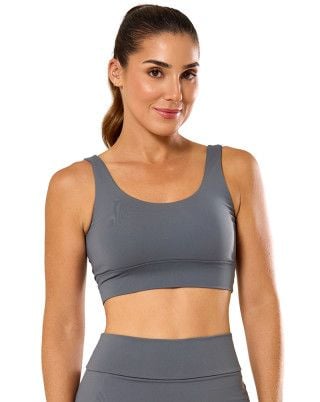 Top Slim Média Sustenção e Compressão UV50+ Cinza SND Fitness