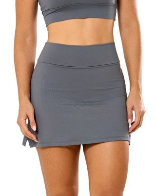 Short Saia Basic Média Compressão UV50+ Cinza SND Fitness