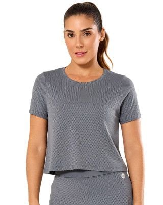 Blusa Cropped BT Cinza SND Fitness