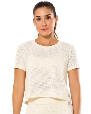 Blusa Cropped BT Off White SND Fitness