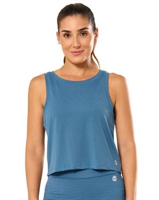 Regata Cropped BT Azul Petroleo SND FItness
