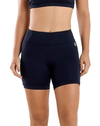 Short Feminino Runner 6 Bolsos Alta Compressão FPS UV50+ Preto SND Fitness