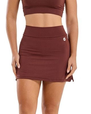 Short Saia Basic Média Compressão UV50+ Marrom SND Fitness