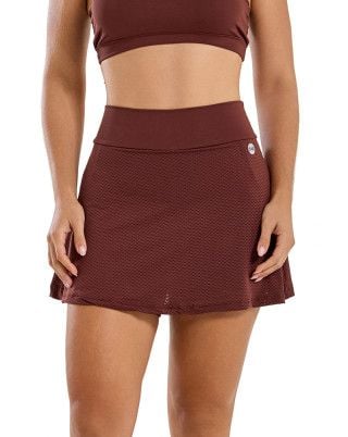 Short Saia New Fly Média Compressão UV50+ Marrom SND Fitness