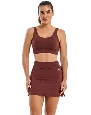 Look Slim Basic Média Compressão UV50+ Marrom SND Fitness