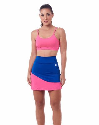 Look Cut Mai Short Saia e Top Rosa Beach Tennis SND FItness