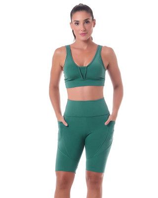 Look Flat Uban Verde Garden SND Fitness Top + Bermuda