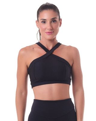 Top Jacquard Stone Preto SND Fitness