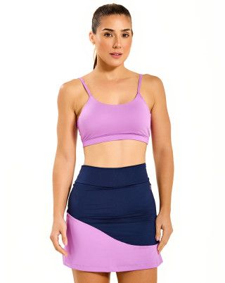 Look Cut Mai Short Saia e Top Violeta Beach Tennis SND Fitness