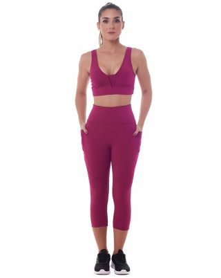 Look Flat Urban Magenta SND Fitness Top + Corsário