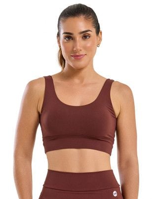 Top Slim Média Sustenção e Compressão UV50+ Marrom SND Fitness