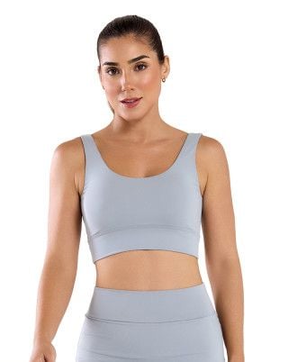 Top Slim Cinza claro SND Fitness