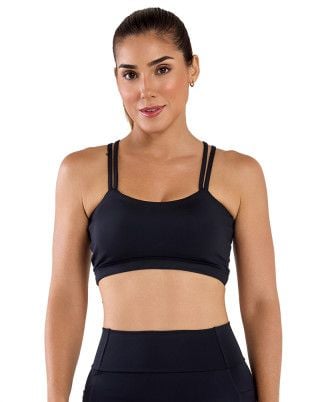 Top Easy Alta Sustentação e Compressão UV50+ Preto SND Fitness