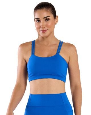 Top Easy Alta Sustentação e Compressão UV50+ Azul SND Fitness