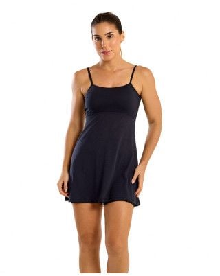 Vestido Tenista com short Preto SND Fitness