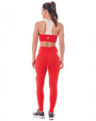 Look Action Vermelho Top + Legging SND Fitness