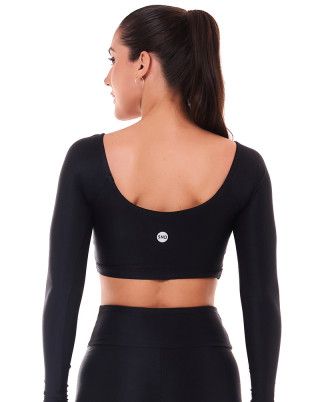 Top Cropped Trend Preto SND Sandy Fitness