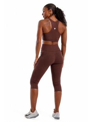 Look Power Athletic Alta Compressão UV50+ Marrom SND Fitness