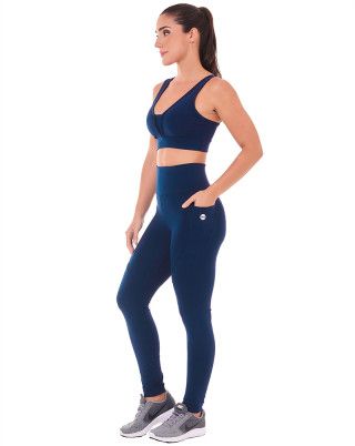 Look Flat Urban Marinho Top + Legging SND Sandy Fitness