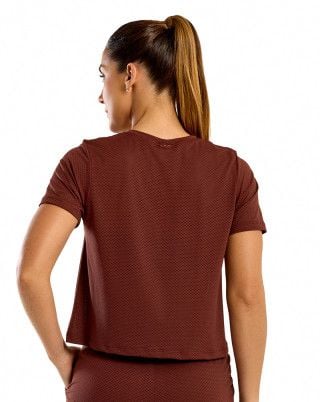 Blusa Cropped BT Marrom SND Fitness