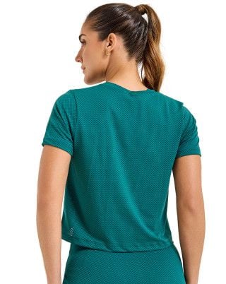 Blusa Cropped BT Verde Floresta SND Fitness
